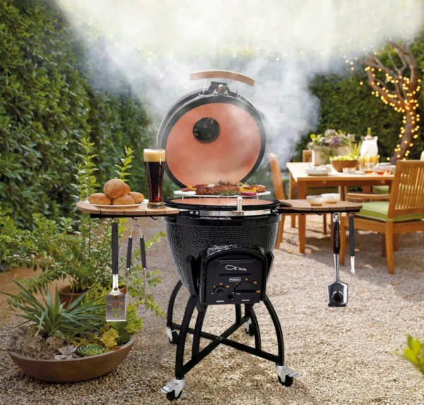 Asador Kamado de cerámica_ Serie C_ Color Negro - Imagen 11