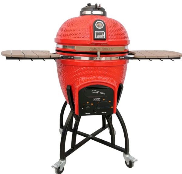 Asador Kamado de cerámica_ Serie C_ Color Rojo
