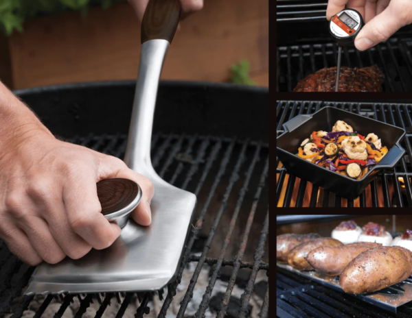 El kit de cepillo extra grande y parrilla de doble mango