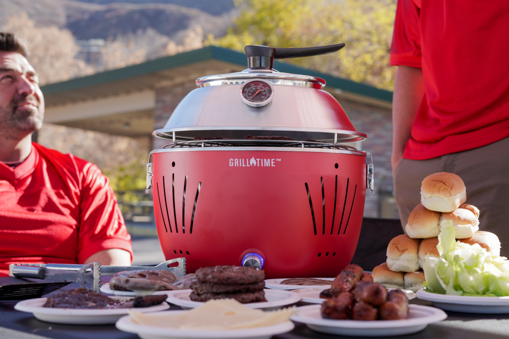 Asador con tapa - rojo2